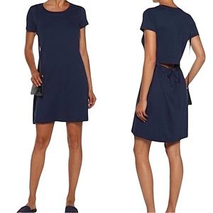Theory Navy Blue Short Sleeve Mini Dress